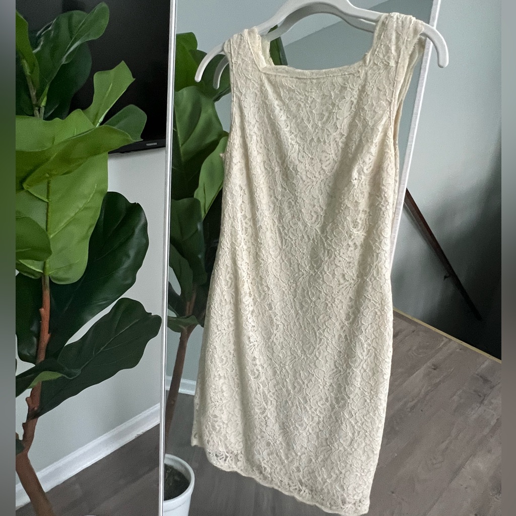 The Perfect Cream Dress, Fits Like A Glove And So Comfortable!